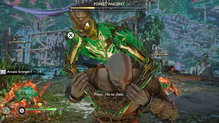 W dalszej części bitwy będą pojawiali się pomocnicy bossa - biegające potwory - God of War Ragnarok: Jak pokonać Pradawnego leśnego (Forest Ancient)? - God of War Ragnarok - poradnik do gry