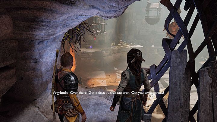 Musicie skradać się i iść w stronę uwięzionego wilka - God of War Ragnarok: Zaginione Sanktuarium (The Lost Sanctuary) - solucja, opis przejścia - God of War Ragnarok - poradnik do gry