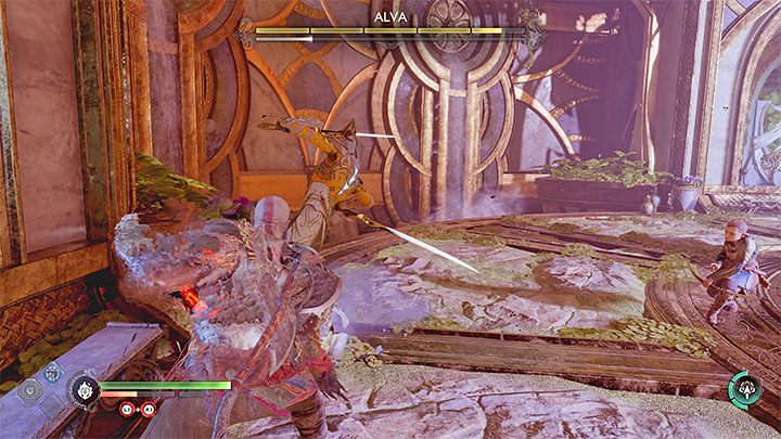 Alvę możecie osłabiać standardowymi atakami (najlepiej szybszymi), a także pomagać sobie spartańskim szałem po tym jak zostanie naładowany - God of War Ragnarok: Jak pokonać Alvę? - God of War Ragnarok - poradnik do gry