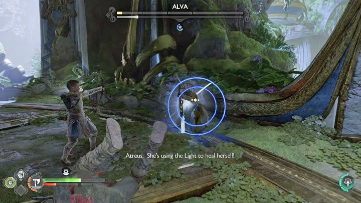 Na sam koniec pojedynku Alva spróbuje się podleczyć - God of War Ragnarok: Jak pokonać Alvę? - God of War Ragnarok - poradnik do gry