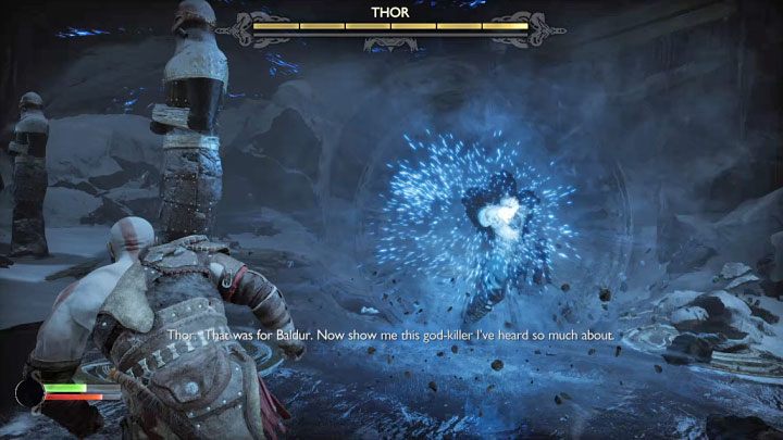 Silniejszym standardowym atakiem bossa jest klaśnięcie z dużą siłą - God of War Ragnarok: Jak pokonać Thora? - God of War Ragnarok - poradnik do gry