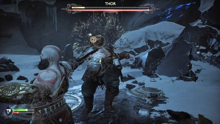 Wachlarz ataków bossa w pierwszej części starcia już nie zmieni się - God of War Ragnarok: Jak pokonać Thora? - God of War Ragnarok - poradnik do gry