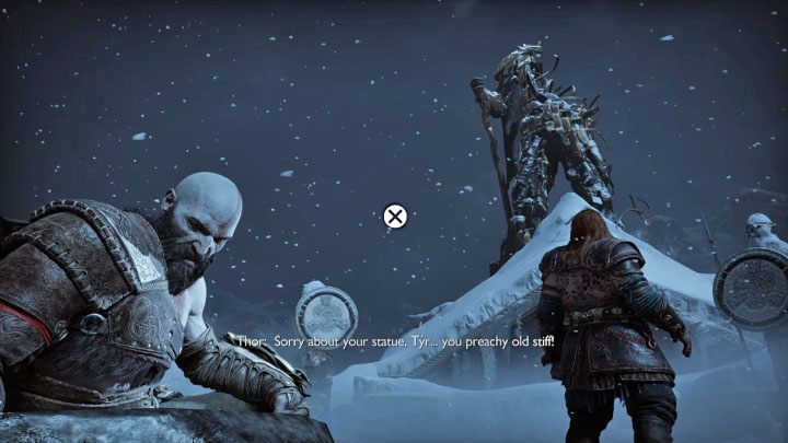 Drugą część starcia zacznijcie od podniesienia kamiennego bloku, by rzucić nim w Thora - God of War Ragnarok: Jak pokonać Thora? - God of War Ragnarok - poradnik do gry