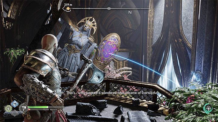 Musicie powrócić na balkoniki za prawym posągiem - God of War Ragnarok: Sekret Gróy (Groas Secret) - solucja, opis przejścia - God of War Ragnarok - poradnik do gry