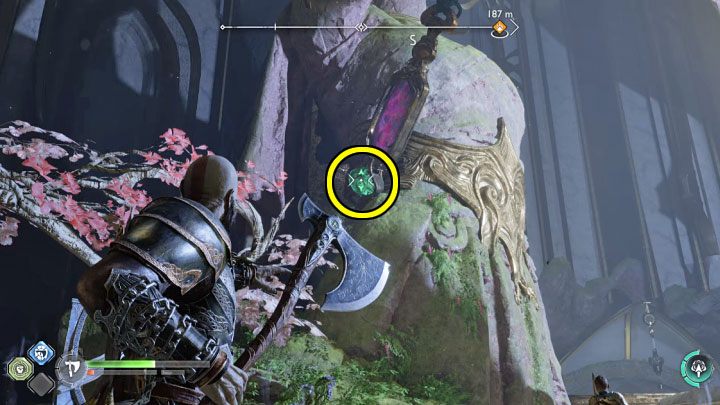 Dotrzecie do centralnej komnaty (Central Chamber), w której trzeba zaliczyć jeszcze jedną zagadkę - God of War Ragnarok: Sekret Gróy (Groas Secret) - solucja, opis przejścia - God of War Ragnarok - poradnik do gry