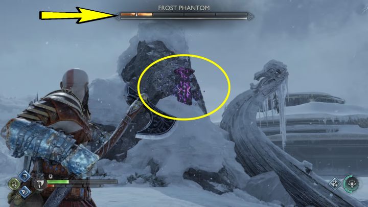 Gdy rozbijecie lód, zaatakuje Was Fantom mroźny - God of War Ragnarok: Jezioro Dziewięciu (Lake of Nine), Midgard - serkety, znajdźki - God of War Ragnarok - poradnik do gry