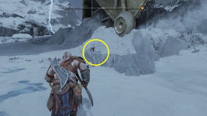 Artefakt leży przy zwłokach pod mostem prowadzącym do Świątyni Tyra - God of War Ragnarok: Jezioro Dziewięciu (Lake of Nine), Midgard - serkety, znajdźki - God of War Ragnarok - poradnik do gry