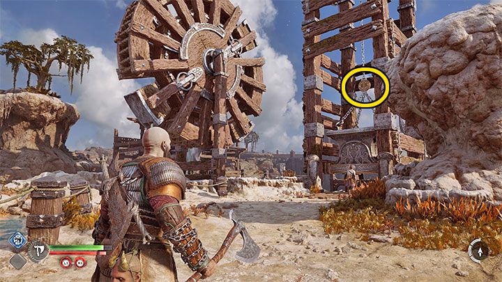 Rzeką dopłyniecie do ostatniej trzeciej zapory - God of War Ragnarok: Na ratunek Tyrowi (The Quest for Tyr) - solucja, opis przejścia - God of War Ragnarok - poradnik do gry