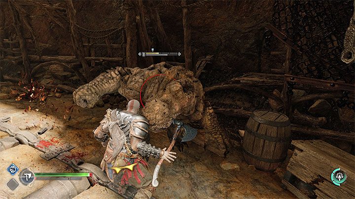 W drodze do wejścia do kopalni przesuńcie wóz, a spotkacie Sindriego, od którego dostaniecie źródła światła - God of War Ragnarok: Na ratunek Tyrowi (The Quest for Tyr) - solucja, opis przejścia - God of War Ragnarok - poradnik do gry