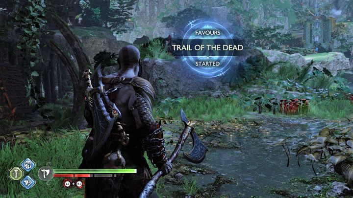 To poboczne zadanie rozpoczniecie automatycznie po otwarciu zapory i doprowadzeniu do zalania Krateru - God of War Ragnarok: Dżungla (The Jungle), Vanaheim - sekrety, znajdźki - God of War Ragnarok - poradnik do gry