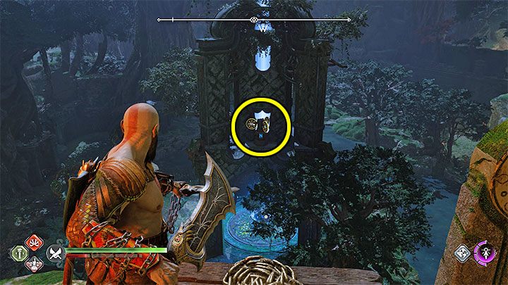 Zaliczenie zagadki skrzyni z runami polega na trafianiu toporem w tarcze, by ustawiać właściwe runy - God of War Ragnarok: Dżungla (The Jungle), Vanaheim - sekrety, znajdźki - God of War Ragnarok - poradnik do gry