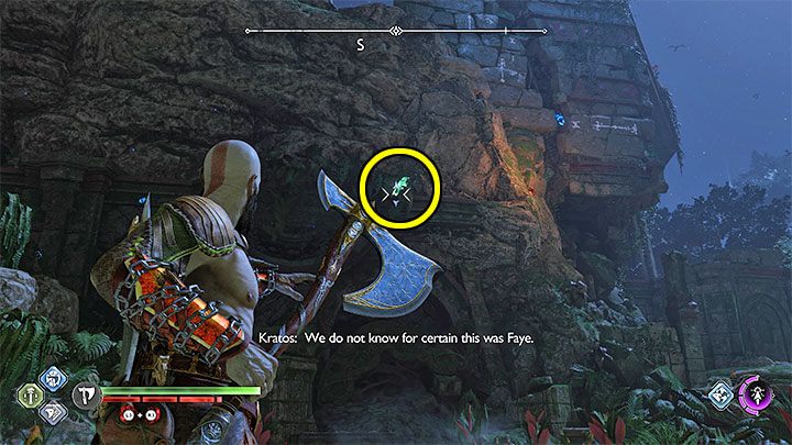 Kruk siedzi na skałach we wschodniej części Dżungli - God of War Ragnarok: Dżungla (The Jungle), Vanaheim - sekrety, znajdźki - God of War Ragnarok - poradnik do gry