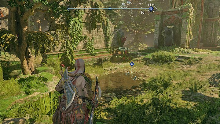 W pierwszej części ruin znajdziecie 2 składniki, przy czym możecie je zabierać dopiero po pokonaniu wszystkich wrogów z okolicy - God of War Ragnarok: Lekarstwo dla zmarłych (Cure for the Dead) - solucja, opis przejścia - God of War Ragnarok - poradnik do gry