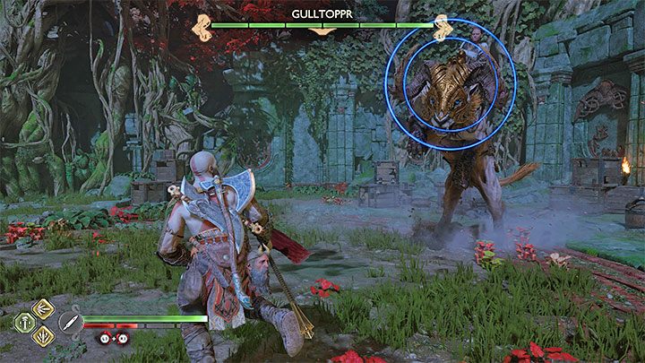 Hajmdal jest aktywnym uczestnikiem walki i może strzelać pociskami bifrostu - blokujcie je lub odskakujcie na boki - God of War Ragnarok: Jak pokonać Gulltoppra i Hajmdala (Heimdall)? - God of War Ragnarok - poradnik do gry