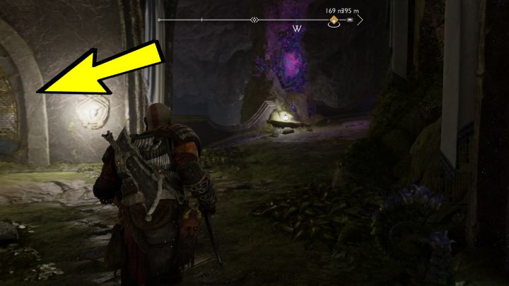 Podążając za Tyrem na początku zwiedzania świątyni, zeskoczcie na niższy poziom budynku - God of War Ragnarok: Świątynia Światła (Temple of Light), Alfheim - sekrety, znajdźki - God of War Ragnarok - poradnik do gry