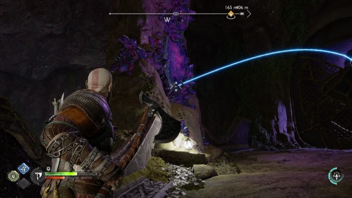 Podążając za Tyrem i Atreusem po okrągłych schodach, skorzystajcie z zejścia na niższy poziom świątyni - God of War Ragnarok: Świątynia Światła (Temple of Light), Alfheim - sekrety, znajdźki - God of War Ragnarok - poradnik do gry