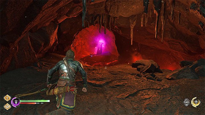 Po walkach wybierzcie oznaczone przejście i rozpocznijcie wspinaczkę po skałach - doskakujcie do sąsiednich krawędzi - God of War Ragnarok: Prosto w ogień (Into the Fire) - solucja, opis przejścia - God of War Ragnarok - poradnik do gry
