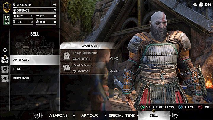 Inna technika gromadzenia srebra to sprzedawanie rzeczy w sklepach krasnoludów - God of War Ragnarok: Jak gromadzić srebro (Hacksilver) i na co wydawać walutę? - God of War Ragnarok - poradnik do gry