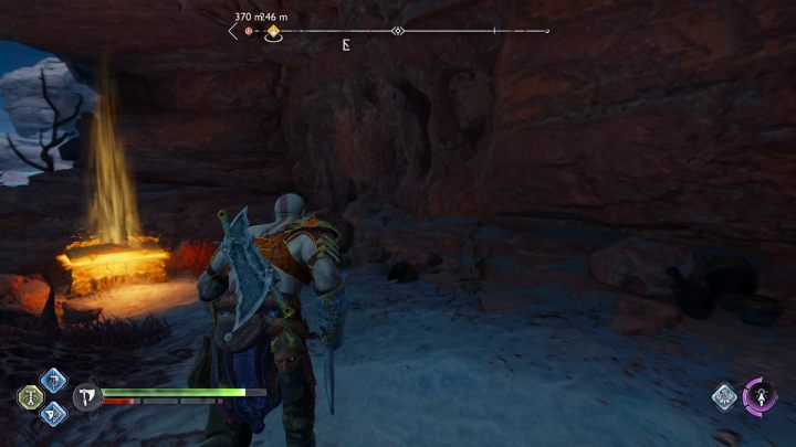 Musicie najpierw usunąć wszystkie czerwone połączenia, blokujące dojście do skrzyni - God of War Ragnarok: Zakazane Piaski (The Forbidden Sands), Alfheim - sekrety, znajdźki - God of War Ragnarok - poradnik do gry