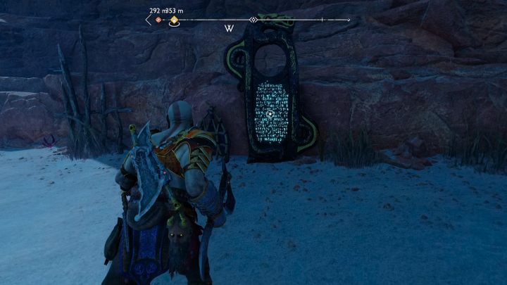 Wskoczcie na skałę i odczytajcie runy stojące przy zwłokach elfów - God of War Ragnarok: Zakazane Piaski (The Forbidden Sands), Alfheim - sekrety, znajdźki - God of War Ragnarok - poradnik do gry