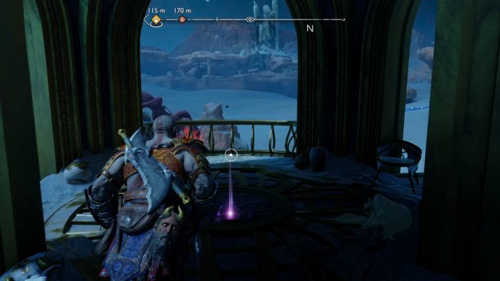 Obejdźcie wieżę i wejdźcie po ścianie na górę - God of War Ragnarok: Zakazane Piaski (The Forbidden Sands), Alfheim - sekrety, znajdźki - God of War Ragnarok - poradnik do gry