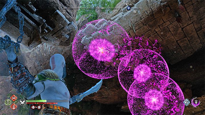 Jeszcze inna przeszkoda to pnącza na suficie - God of War Ragnarok: Trzęsąca się jama (Quaking Hollow) - solucja, opis przejścia - God of War Ragnarok - poradnik do gry