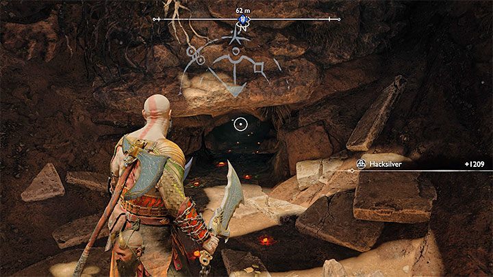 Dotrzyjcie do wejścia do małego tunelu - God of War Ragnarok: Trzęsąca się jama (Quaking Hollow) - solucja, opis przejścia - God of War Ragnarok - poradnik do gry