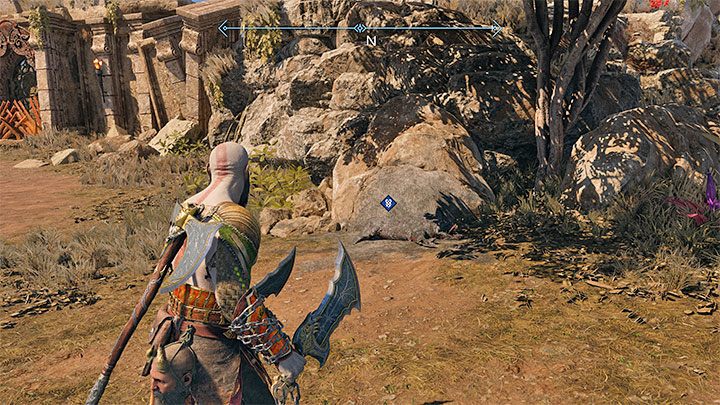 Do zbadania jest obszar oznaczony okręgiem na mapie okolicy (musicie mieć ustawiony opisywany quest jako aktywny) - God of War Ragnarok: W zasięgu wzroku (In Plain Sight) - solucja, opis przejścia - God of War Ragnarok - poradnik do gry