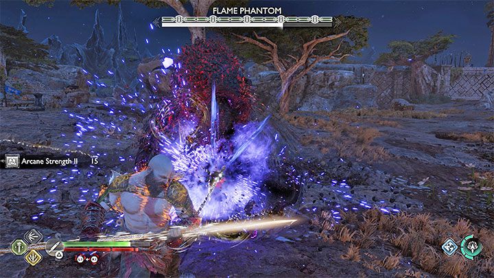 Pojawi się mini-boss - Fantom ognisty - God of War Ragnarok: Nocny drapieżnik (Nocturnal Predator) - solucja, opis przejścia - God of War Ragnarok - poradnik do gry