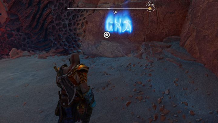 Runy będą w pomieszczeniu, w którym stoczycie walkę z elfami - God of War Ragnarok: Wyrwa (The Below), Alfheim - sekrety, znajdźki - God of War Ragnarok - poradnik do gry