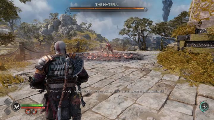 W trakcie walki co jakiś czas z dziury w ziemi będą wychodzić nowi wrogowie - God of War Ragnarok: Strażnica (The Watchtower), Svartalfheim - sekrety, znajdźki - God of War Ragnarok - poradnik do gry