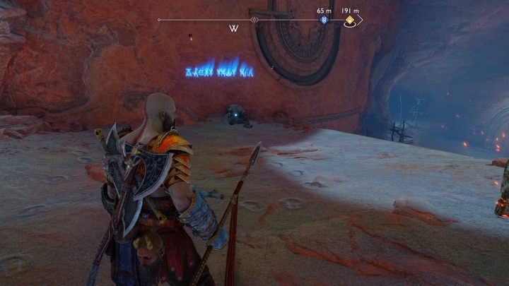 Runy znajdziecie w pomieszczeniu, w którym stoczycie walkę z potworami - God of War Ragnarok: Nory (The Burrows), Alfheim - sekrety, znajdźki - God of War Ragnarok - poradnik do gry