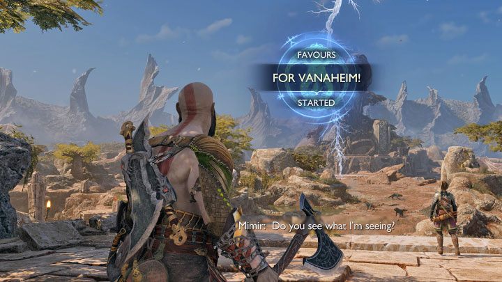 Quest ten rozpoczniecie automatycznie po dotarciu po raz pierwszy do Krateru, a więc po ukończeniu przysługi Zapach przetrwania - God of War Ragnarok: Za Vanaheim! (For Vanaheim!) - solucja, opis przejścia - God of War Ragnarok - poradnik do gry