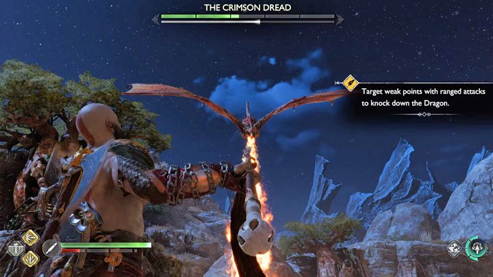 Smok zacznie latać nad areną i może nie chcieć wylądować - musicie go do tego zmusić - God of War Ragnarok: Za Vanaheim! (For Vanaheim!) - solucja, opis przejścia - God of War Ragnarok - poradnik do gry