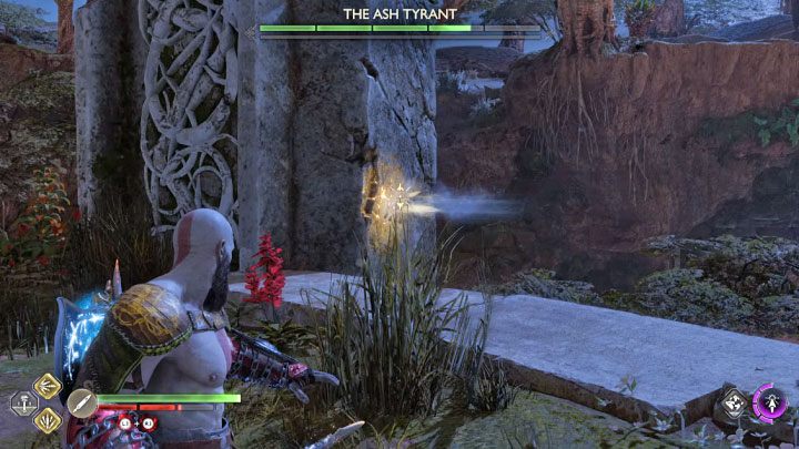 W przerwach pomiędzy atakami smoka na arenie mogą pojawiać się zwykłe potwory - szybko eliminujcie je - God of War Ragnarok: Płonące niebiosa (The Burning Skies) - solucja, opis przejścia - God of War Ragnarok - poradnik do gry