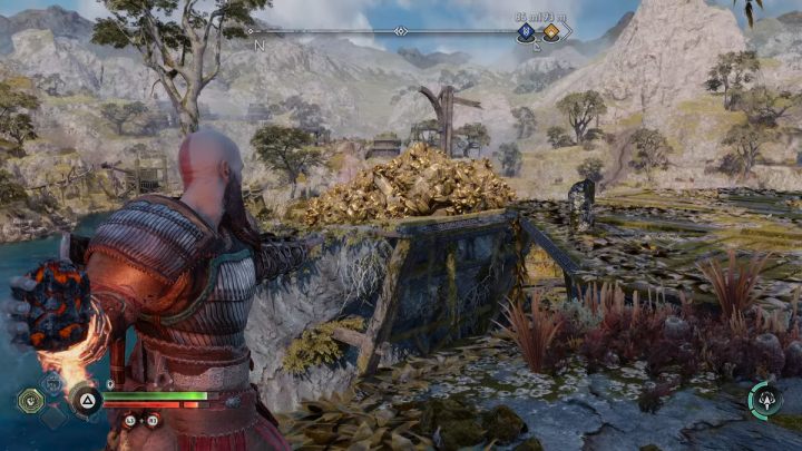 Po zniszczeniu gniazda, w jego miejscu pojawi się pojemnik z bombami - God of War Ragnarok: Ciężar łańcuchów (The Weight of Chains) - solucja, opis przejścia - God of War Ragnarok - poradnik do gry