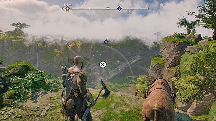 Dotrzyjcie do punktu widokowego, przy którym zatrzyma się Helka - God of War Ragnarok: Krater (The Crater) w krainie Vanaheim - God of War Ragnarok - poradnik do gry