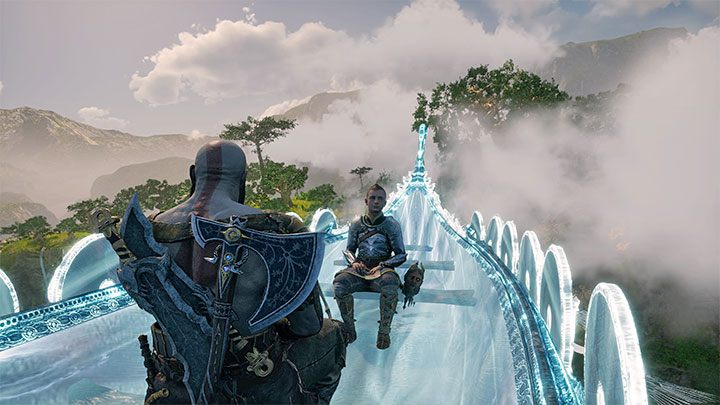 Rozpoczniecie lot do Krateru - nie wykonuje się w nim żadnych interakcji - God of War Ragnarok: Zapach przetrwania (Scent of Survival) - solucja, opis przejścia - God of War Ragnarok - poradnik do gry