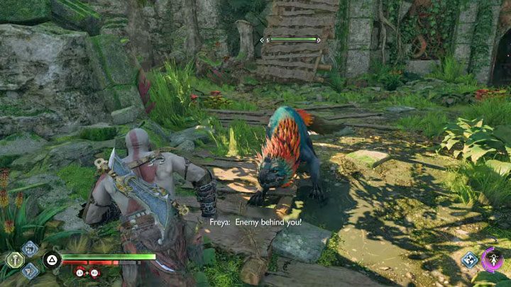 Wyruszcie w stronę dolnego wyjścia - musicie podnieść kratę - God of War Ragnarok: Szlak zniszczenia (Path of Destruction) - solucja, opis przejścia - God of War Ragnarok - poradnik do gry