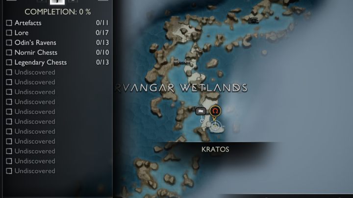 1 - God of War Ragnarok: Mokradła Aurvangar (Aurvangar Wetlands), Svartalfheim - sekrety, znajdźki - God of War Ragnarok - poradnik do gry