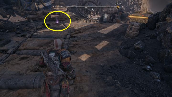 Artefakt wraz z legendarną skrzynią leżą w sekretnym obszarze, do którego doprowadzi Was ogromy dźwig - God of War Ragnarok: Kopalnia Jarnsmida (Jarnsmida Pitmines), Svartalfheim - sekrety, znajdźki - God of War Ragnarok - poradnik do gry