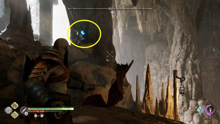 2 runy będą po prawej stronie skrzyni - God of War Ragnarok: Ogryzek (The Applecore), Svartalfheim - sekrety, znajdźki - God of War Ragnarok - poradnik do gry