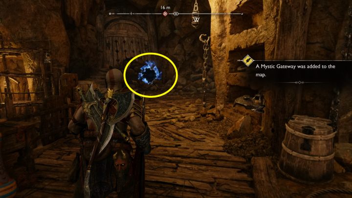 Znajdźka jest niedaleko mistycznej bramy - God of War Ragnarok: Ogryzek (The Applecore), Svartalfheim - sekrety, znajdźki - God of War Ragnarok - poradnik do gry