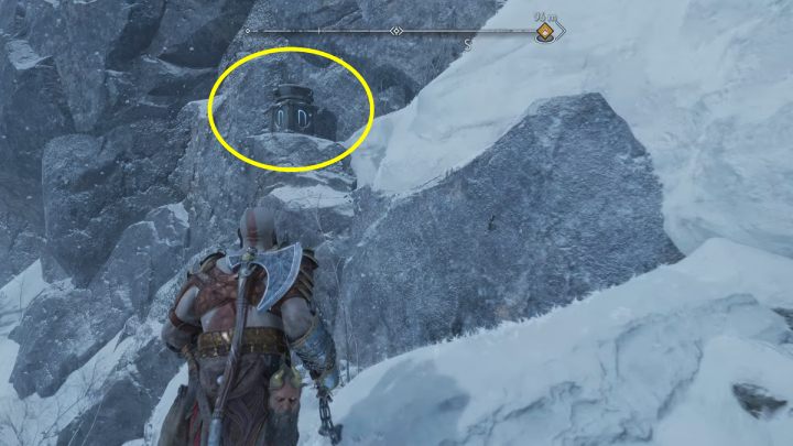 3 runa będzie na samej górze, przy miejscu, z którego przed chwilą zeskoczyliście - God of War Ragnarok: Studnia Urd (Well of Urd) - sekrety, znajdźki, Midgard - God of War Ragnarok - poradnik do gry