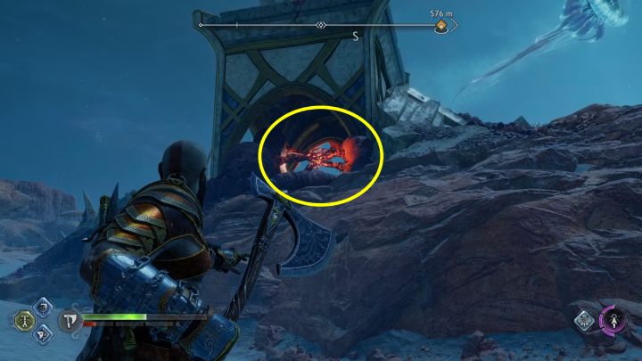 Musicie najpierw pozbyć się czerwonych połączeń, żeby odsłonić skrzynię - God of War Ragnarok: Pustkowia (The Barrens), Alfheim - sekrety, znajdźki - God of War Ragnarok - poradnik do gry