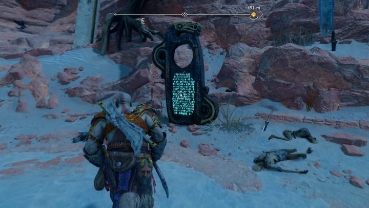 Runy są przy skale, w pobliżu nagrobka berserka - God of War Ragnarok: Pustkowia (The Barrens), Alfheim - sekrety, znajdźki - God of War Ragnarok - poradnik do gry