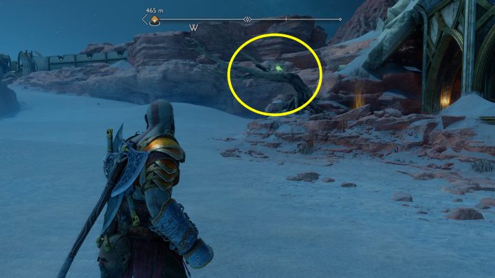 Ptak siedzi na obumarłym drzewie - God of War Ragnarok: Pustkowia (The Barrens), Alfheim - sekrety, znajdźki - God of War Ragnarok - poradnik do gry