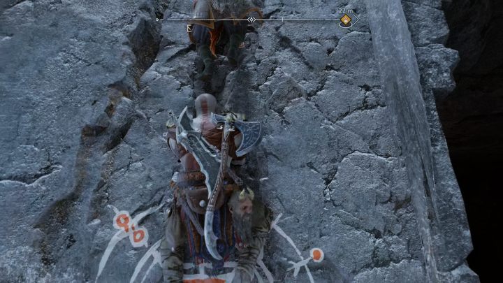 Gdy pozbędziecie się wszystkich wrogów, wejdźcie po ścianie przy zwykłej skrzyni - God of War Ragnarok: Przekleństwo Sigrun (Sigruns Curse) - przysługa, solucja, opis przejścia - God of War Ragnarok - poradnik do gry