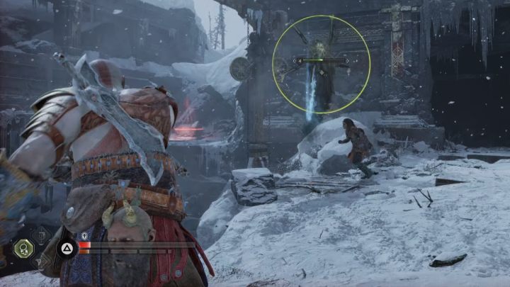 Obok posągu skręćcie w lewo i podążajcie wzdłuż ścieżki - God of War Ragnarok: Przekleństwo Sigrun (Sigruns Curse) - przysługa, solucja, opis przejścia - God of War Ragnarok - poradnik do gry