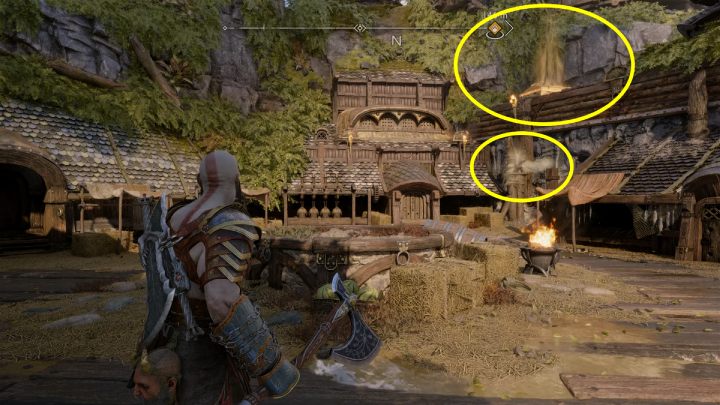 Aby dostać się na dach budynku, musicie mieć odblokowaną włócznię - God of War Ragnarok: Nidavellir, Svartalfheim - sekrety, znajdźki - God of War Ragnarok - poradnik do gry